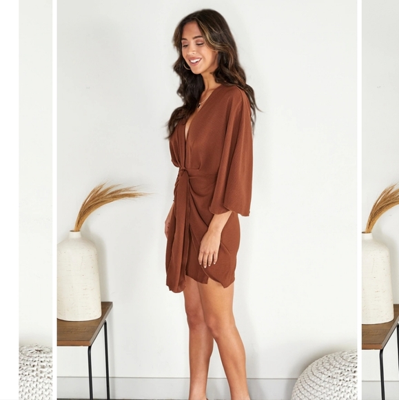 Tied Front Mini Dress - Picture 4 of 4